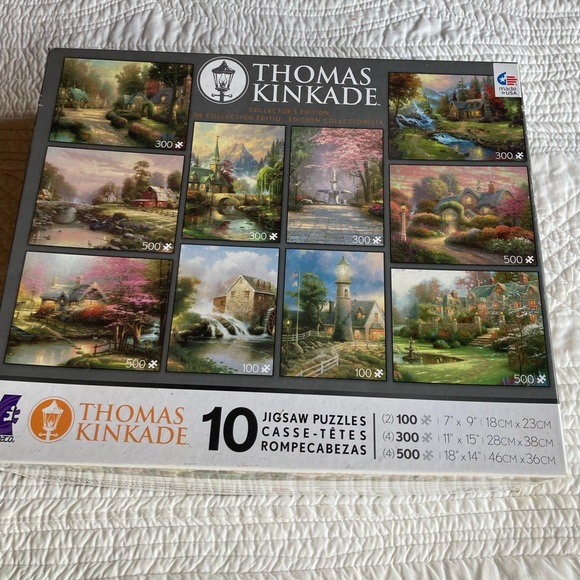 THOMAS KINKADE jigsaw puzzles box set of 10 - Picture 1 of 4